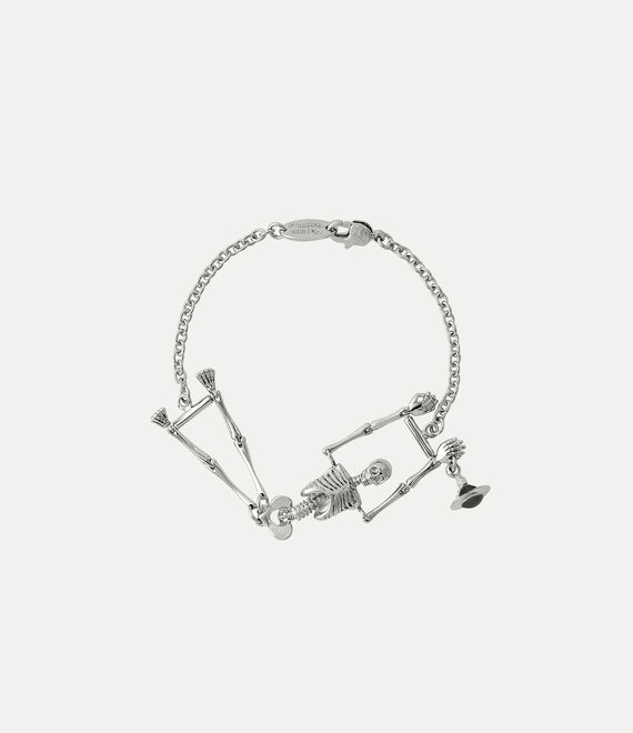 Vivienne Westwood Skeleton Bracelet in PALLADIUM Black